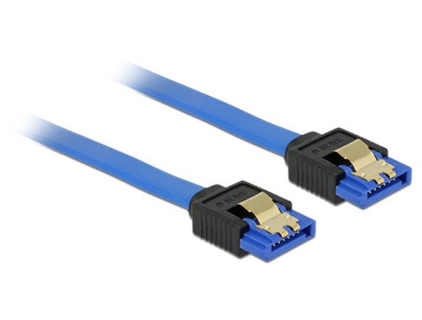 Delock Cable SATA 6 Gb/s receptacle straight->SATA receptacle straight 30cm blue