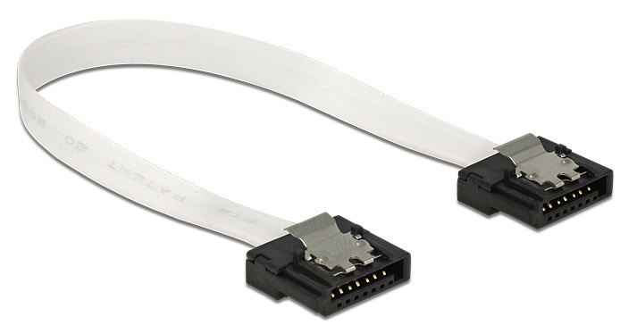 Delock Cable SATA FLEXI 6 Gb/s 10 cm white metal