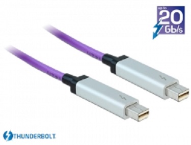 Delock Cable Thunderbolt™ optical male / male 20 m purple 83607