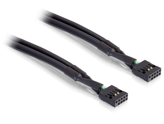 Delock Cable USB pinheader female / female 10 pin (industry) 82437