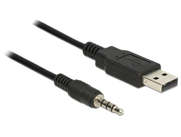 Delock Cable USB TTL male > 3.5 mm 4 pin stereo jack male 1.8 m (5 V) 83778