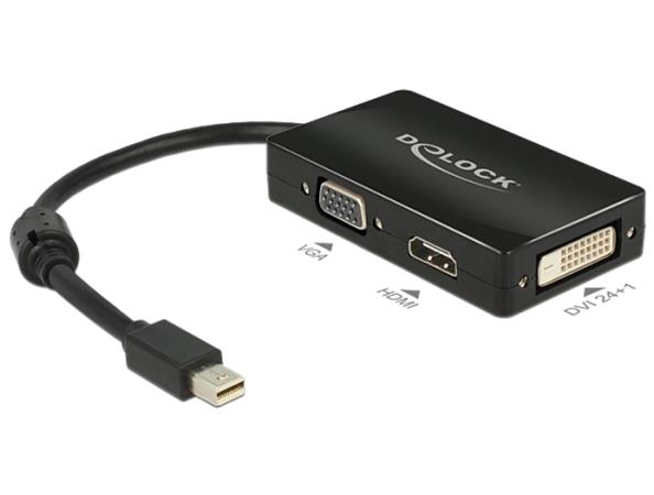 DeLOCK Delock Adapter mini Displayport 1.1 male > VGA / HDMI / DVI female Passive - Nástroj pro pře 62631