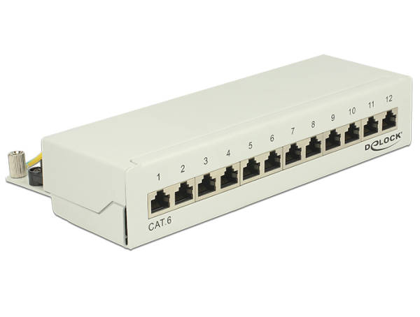 Delock Desktop Patch Panel 12 Port Cat.6 grey 87292