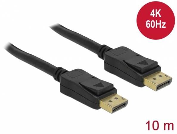 Delock Displayport 1.2 kabel samec > Displayport samec 4K 60 Hz 10 m 84862