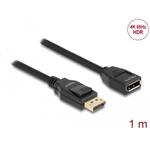 Delock DisplayPort 1.2 prodlužovací kabel 4K 60 Hz 1 m 80001