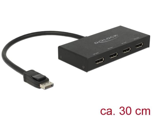 Delock Displayport 1.2 Splitter 1 x Displayport in > 4 x Displayport out 4K 87694