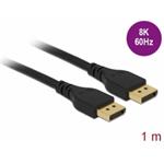 Delock DisplayPort kabel 8K 60 Hz 1 m DP 8K certifikováno bez západky 85909