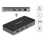 Delock Dokovací stanice USB Type-C™ 4K - duální HDMI MST / USB / Gibabit LAN / PD 3.0 85 W 88271