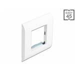 Delock Držák modulu Easy 45 s rámečkem 80 x 80 mm, bílý