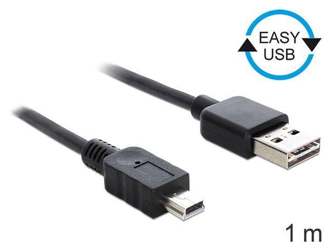 DeLOCK EASY-USB - Kabel USB - mini-USB typ B (M) do USB (M) - 1 m - černá 83362