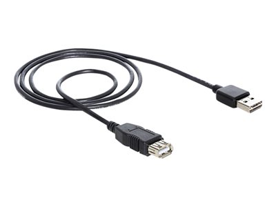 DeLOCK EASY-USB - Prodlužovací šňůra USB - USB (F) do USB (M) - 1 m - černá 83370