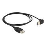 DeLOCK EASY-USB - Prodlužovací šňůra USB - USB (F) do USB (M) - USB 2.0 - 2 m - konektor 90° - čern 83548