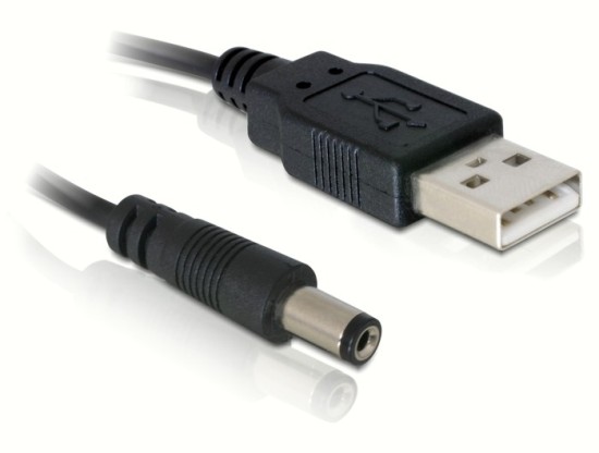 DeLOCK - Elektrický kabel - DC jack 5.4 mm (M) do USB (M) - 1 m 82197