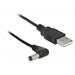 DeLOCK - Elektrický kabel - DC jack 5,5 x 2,5 mm (M) pravoúhlý do USB (pouze napájení) (M) - 1.5 m 85588