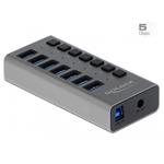 Delock Externí SuperSpeed USB Hub se 7 porty + vypínač 63669