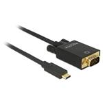 DeLOCK - Externí video adaptér - ITE IT6516BFN - USB-C - D-Sub - černá - maloobchod 85262