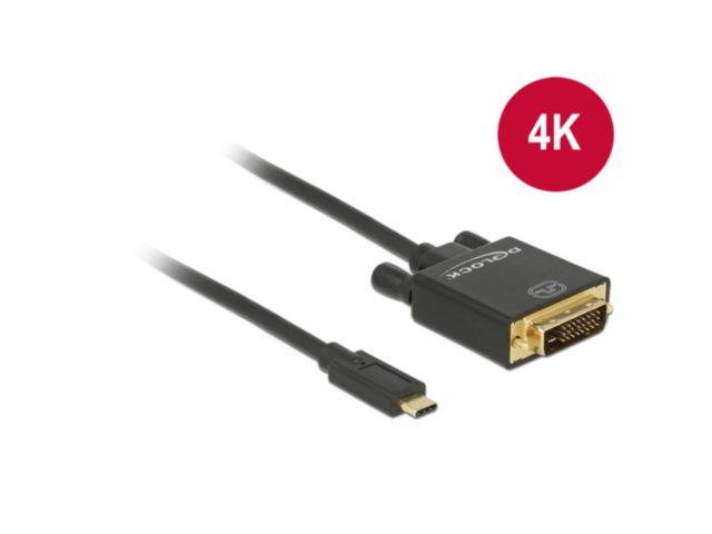 DeLOCK - Externí video adaptér - Parade PS171 - USB-C - DVI - černá - maloobchod 85321