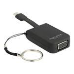 DeLOCK - Externí video adaptér - RTD2169U - USB-C - VGA - černá 63941