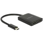 DeLOCK - Externí video adaptér - STDP4320 - USB-C - 2 x HDMI - černá - maloobchod 87719