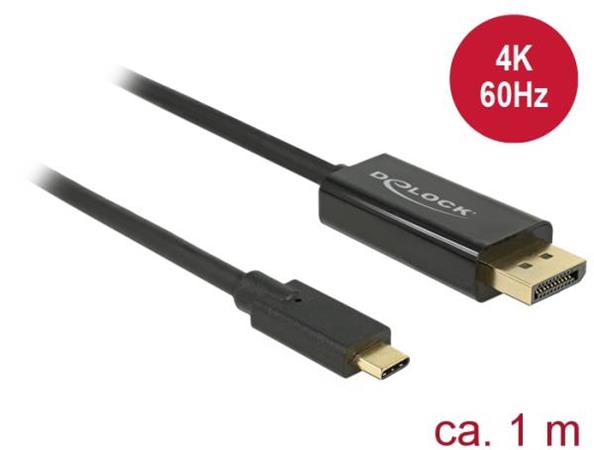 DeLOCK - Externí video adaptér - USB-C - DisplayPort - černá - maloobchod 85255