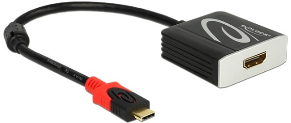 DeLOCK - Externí video adaptér - USB-C - HDMI - černá - maloobchod 62730