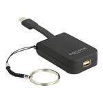 DeLOCK - Externí video adaptér - VL100 - USB-C - Mini DisplayPort - černá 63939