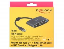 DeLOCK - Externí video adaptér - VL101 - USB-C 3.1 - HDMI - šedá - maloobchod 62991