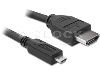 Delock HDMI 1.4 kabel A/D samec/samec, délka 3 metry 82663