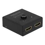 DeLock HDMI 2 - 1 bidirectional 4K 60 Hz compact - Retail Box - spínač video/audio - 2 x HDMI - des 64072