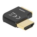 Delock - HDMI adaptér - HDMI s piny (male) pravoúhlý do HDMI se zdířkami (female) - černá - podpora 60015