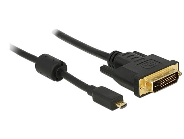 Delock HDMI kabel Micro-D samec > DVI 24+1 samec 1 m 83585