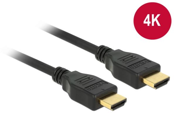 DeLOCK - HDMI s kabelem Ethernet - HDMI (M) do HDMI (M) - 1 m - trojnásobně stíněná kroucená dvouli 84713