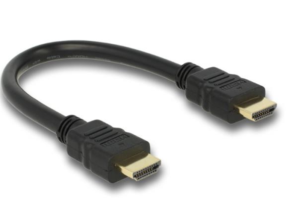 DeLOCK High Speed HDMI with Ethernet - HDMI s kabelem Ethernet - HDMI (M) do HDMI (M) - 25 cm 83352