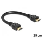 DeLOCK High Speed HDMI with Ethernet - HDMI s kabelem Ethernet - HDMI (M) do HDMI (M) - 25 cm 83352