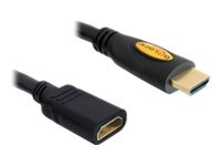 DeLOCK High Speed HDMI with Ethernet - Prodlužovací kabel HDMI - HDMI (M) do HDMI (F) - 1 m 83079