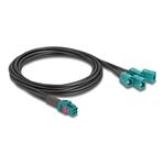 Delock - Kabel antény - konektor mini FAKRA Z quad (M) do konektor FAKRA Z typ A (M) - 1 m - RAL 50 90118