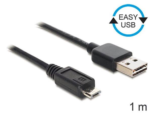 Delock kabel EASY-USB 2.0-A samec > USB 2.0 micro-B samec 1 m 83366