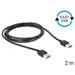 Delock Kabel EASY-USB 2.0 Typ-A samec > EASY-USB 2.0 Typ-A samec 2 m černý 85556