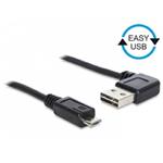 Delock Kabel EASY-USB 2.0 Typ-A samec pravoúhlý levý / pravý > USB 2.0 Typ Micro-B samec 0,5 m 85163