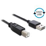 Delock Kabel EASY-USB 2.0 Typ-A samec > USB 2.0 Typ-B samec 5 m černý 85553