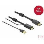 Delock Kabel HDMI na DisplayPort 4K 30 Hz 1 m 85963