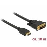 Delock Kabel HDMI na DVI 24+1 obousměrný 10 m 85657