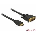 Delock Kabel HDMI na DVI 24+1 obousměrný 2 m 85654