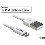 DeLOCK - Kabel Lightning - Lightning (M) do USB (M) - 1 m - bílá - pro Apple iPad/iPhone/iPod (Ligh 83560