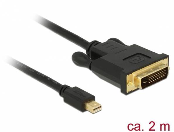 Delock Kabel mini Displayport 1.1 samec > DVI 24+1 samec 2 m 83989