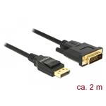 DeLOCK - Kabel obrazovky - jeden spoj - DisplayPort (M) do DVI-D (M) - DisplayPort 1.2a - 2 m - pas 85313