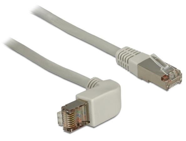 Delock kabel RJ45 Cat.6A SSTP úhlový/rovný 0.5 m 83644