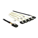 DeLOCK - Kabel SATA/SAS - Mini SAS (SFF-8087) do SATA, 8 pinů interní napájení - 50 cm 83318