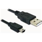 Delock kábel USB 2.0 A-samec > USB mini-B 5-pin samec pravouhlý, 0,7 metra