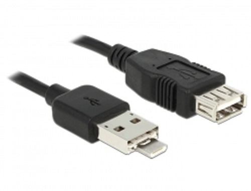 Delock Kabel USB 2.0 typ A + Micro-B combo samec to USB 2.0 type A samice OTG (20cm) 83609